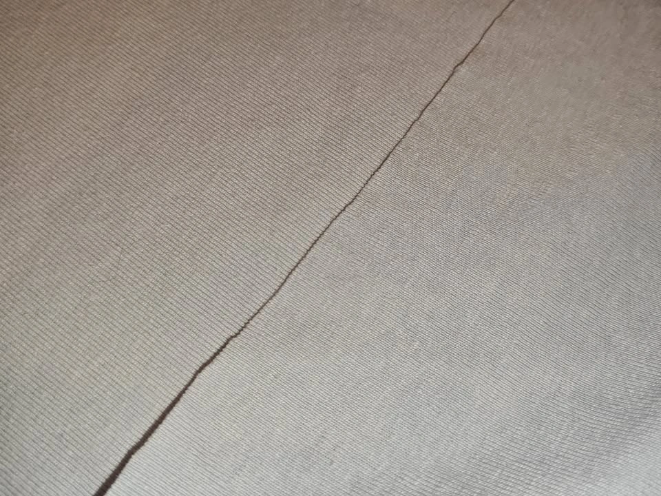 80" Off-White Ribbed Knit Tubing Fabric - photo 4