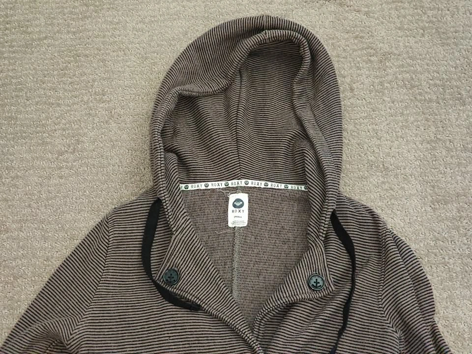 Roxy Button Up Jacket Women Girl Hoodie Sweater - Size Small - photo 2