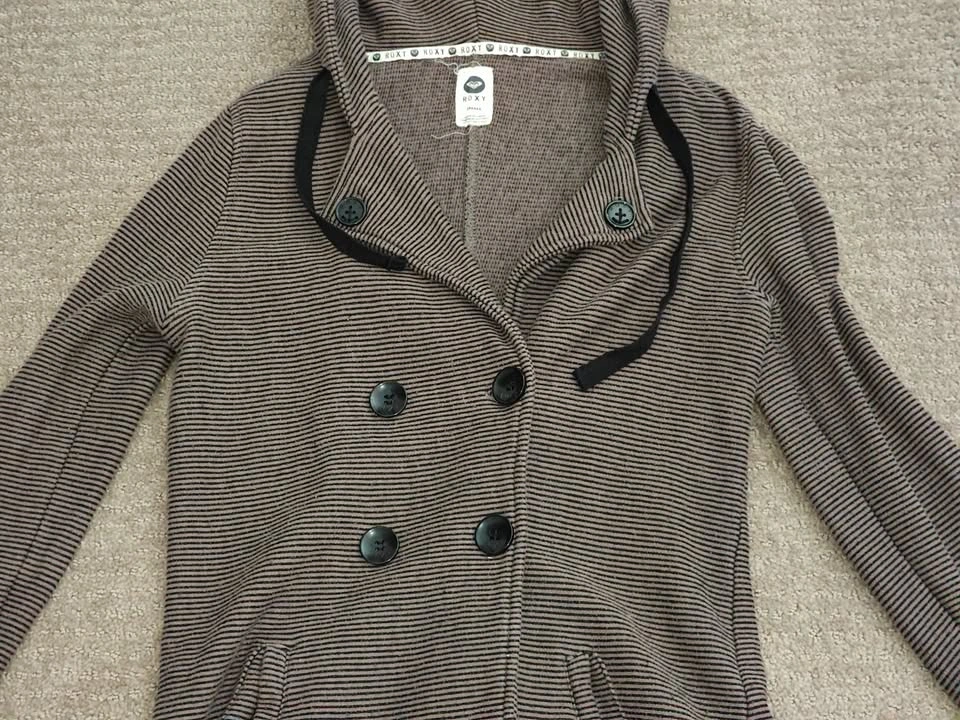 Roxy Button Up Jacket Women Girl Hoodie Sweater - Size Small - photo 3