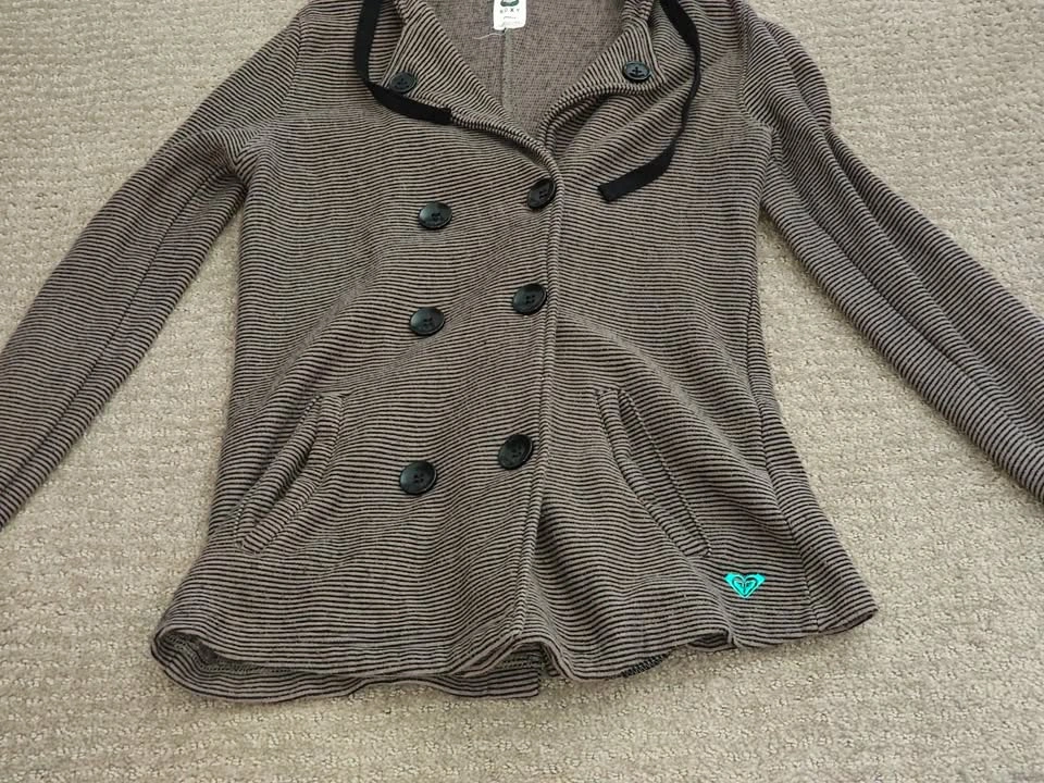 Roxy Button Up Jacket Women Girl Hoodie Sweater - Size Small - photo 4