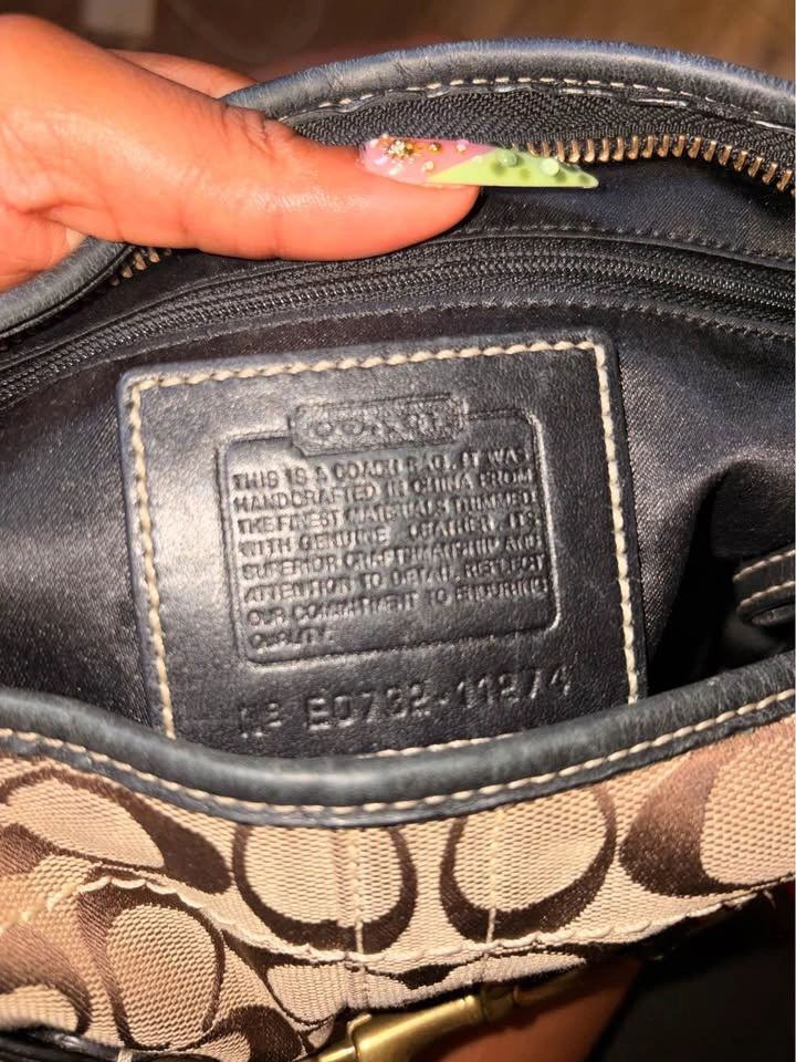 Coach Signature Canvas Demi Pouch Bag authentic - photo 3