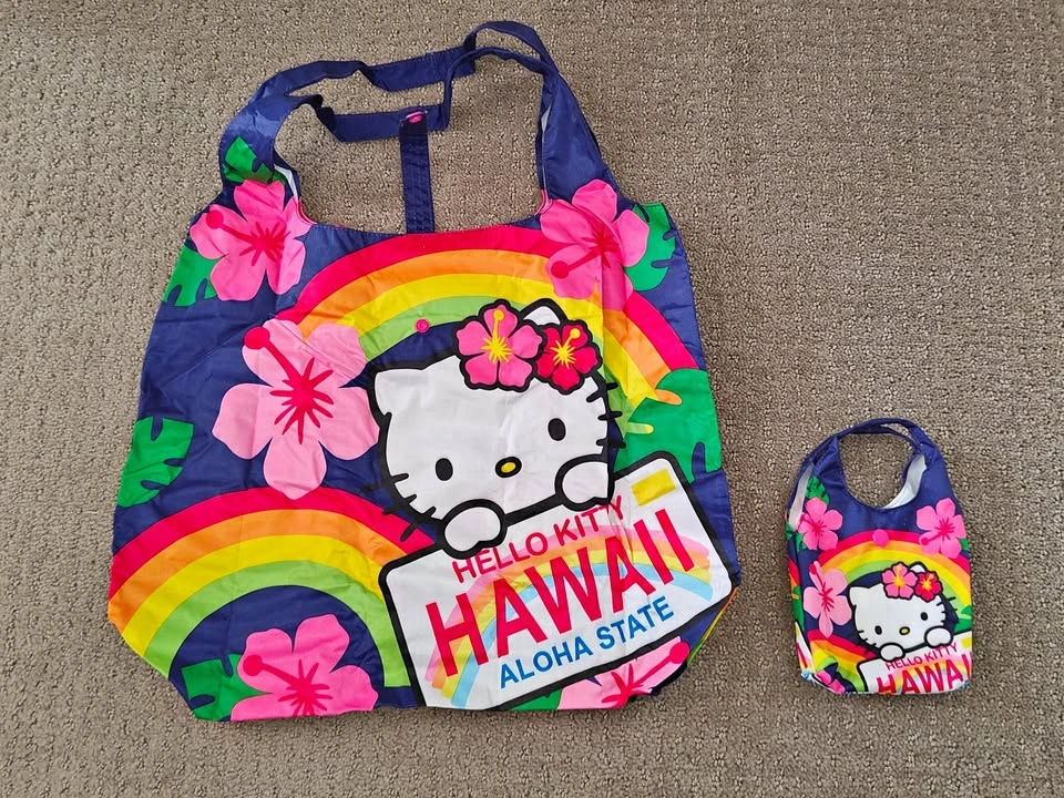 Sanrio Hello Kitty Hawaii Aloha State Reusable Foldable Tote Bag