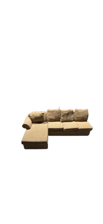 Comfy light yellow couch