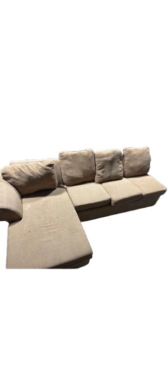 Comfy light yellow couch - photo 2