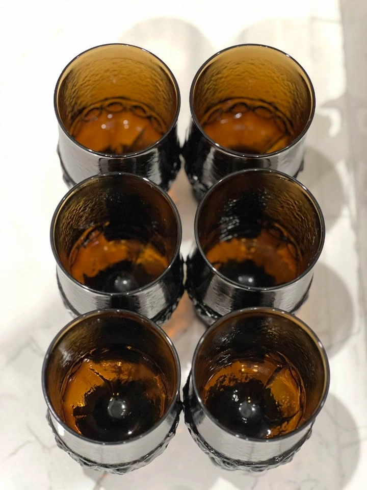 Vintage Franciscan Madeira Smoke Amber Water Goblets (Set of 6) - photo 3