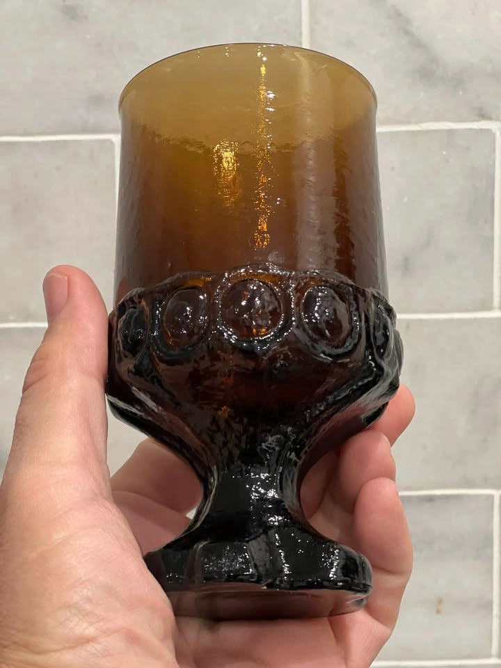 Vintage Franciscan Madeira Smoke Amber Water Goblets (Set of 6) - photo 4