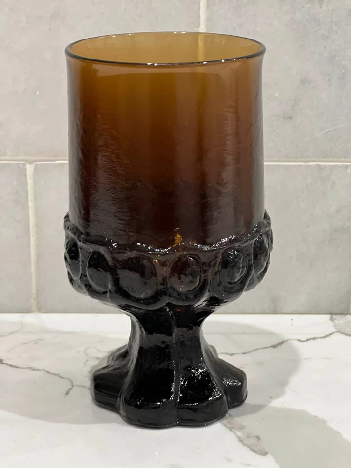 Vintage Franciscan Madeira Smoke Amber Water Goblets (Set of 6) - photo 5