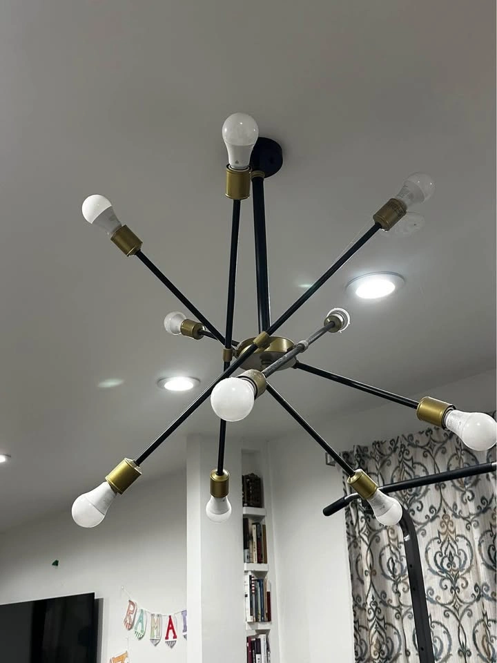 Black Modern Chandelier with 10 Smart Kasa Light Bulbs - photo 4