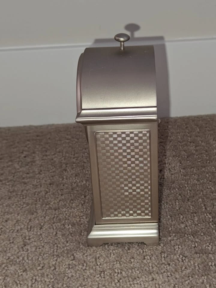 Royal Limited Heavy Metal Arched Silver Mantel Alarm Clock - photo 2