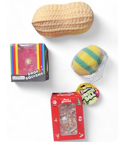 4pc Squishy Toy Bundle Sensory Fidget Stress Relief