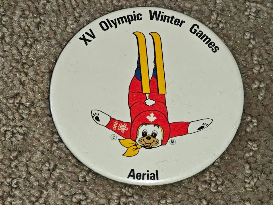Calgary XV Olympic Winter Games - Aerial - Button Pinback Pin