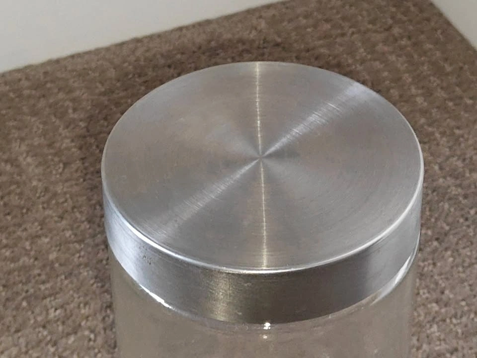 Glass Jar Storage Canister with Silver Lid (10" x 3-3/4") - photo 4