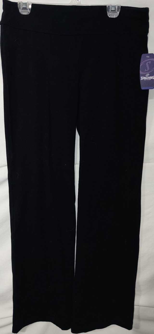 NEW Spalding XL Black Wide Leg Yoga Pants - photo 2