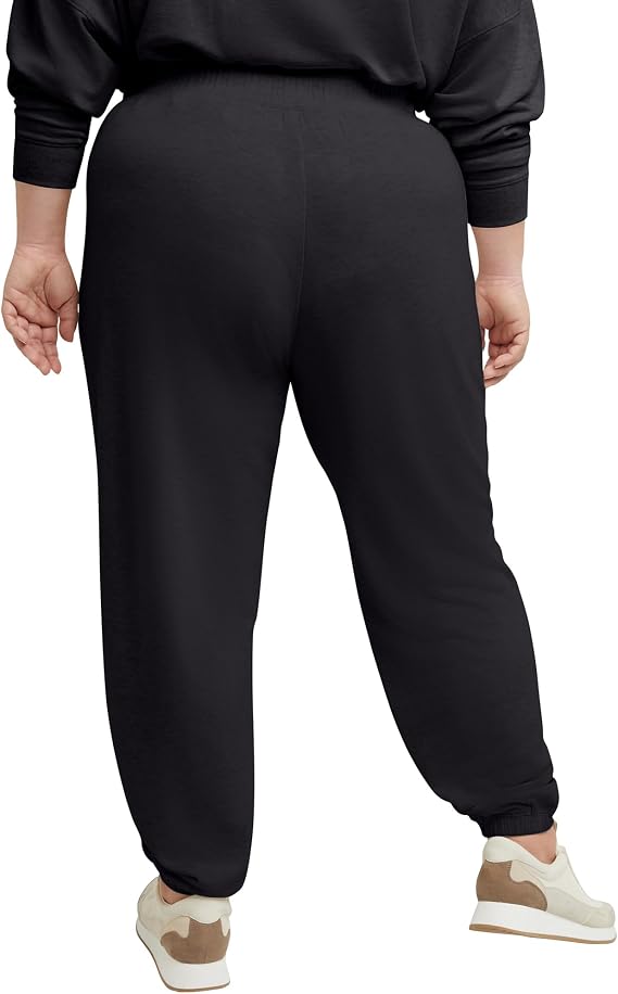 NEW Hanes Women's XXL Petite Black Originals Cozy Fleece Joggers - photo 2
