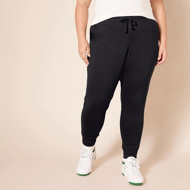 NEW Amazon Essentials Women's 18 Black Relaxed Fit French Terry