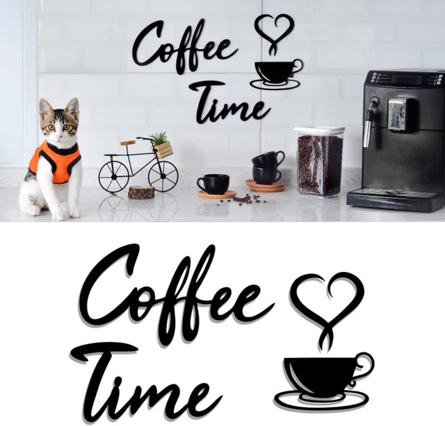 NEW 4eN Coffee Time Coffee Bar Decor for Kitchen and Cafe