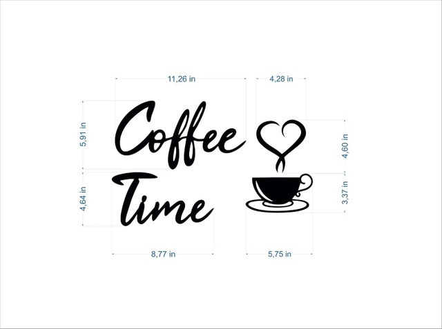 NEW 4eN Coffee Time Coffee Bar Decor for Kitchen and Cafe - photo 2