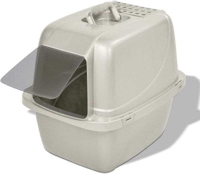 NEW Odor Control Large Enclosed Cat Litter Box, Hooded, Pearl - photo 3