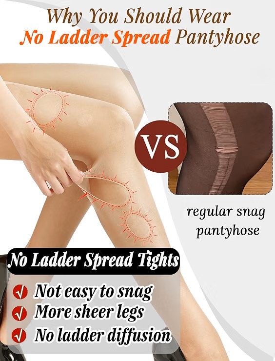 NEW ZIHUA Women Med, Nude, Anti-ladder Super Sheer Tights - photo 2