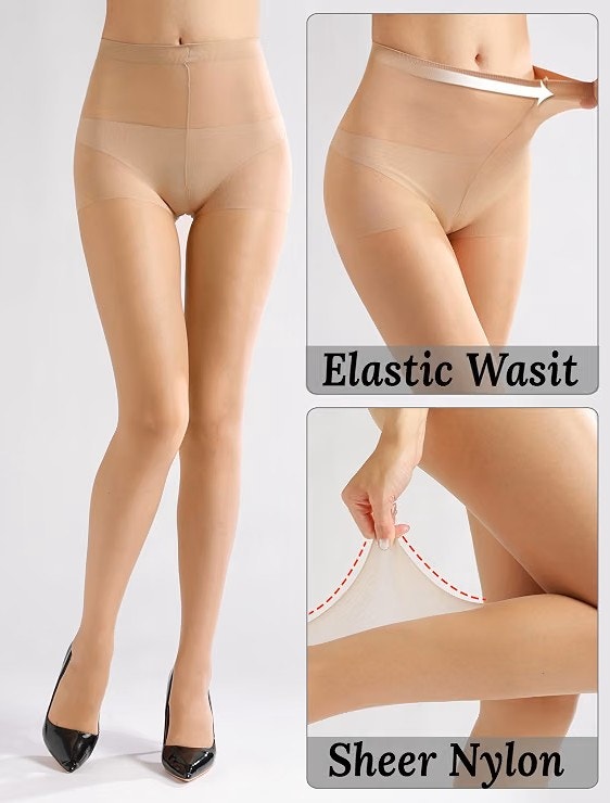 NEW ZIHUA Women Med, Nude, Anti-ladder Super Sheer Tights - photo 3