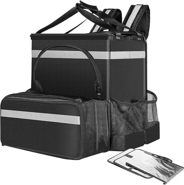 NEW Food Delivery Backpack Bag w Drink Holders & Dividers