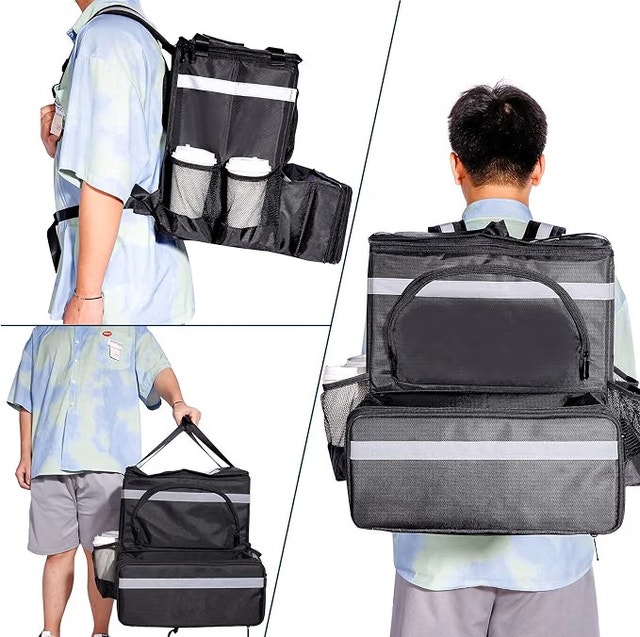 NEW Food Delivery Backpack Bag w Drink Holders & Dividers - photo 2