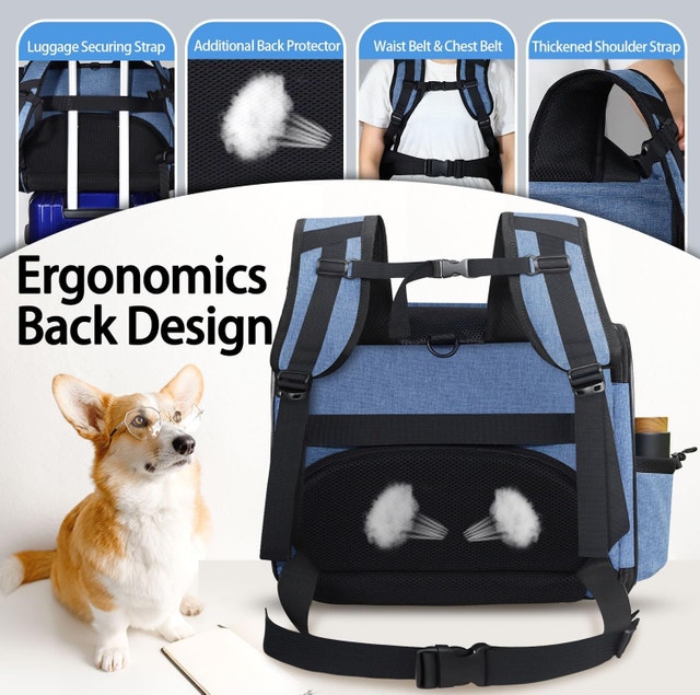 NEW Petskd Pet Backpack Carrier 17x13x9.5, 12 LBS Small Cats Dog - photo 5