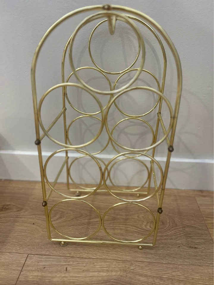 Gold Metal 7-Bottle Wine Rack - photo 3