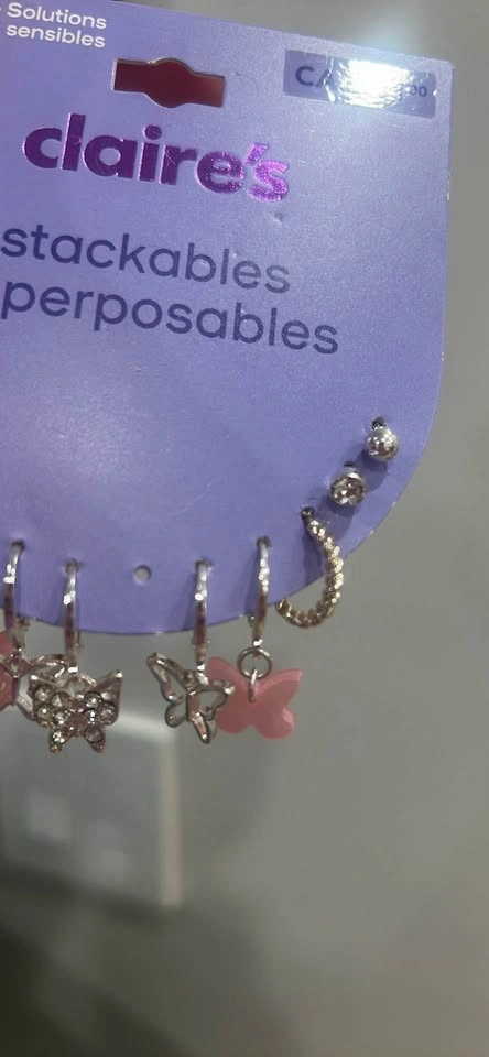 Claire's Stackables Butterfly Earring Set - photo 3