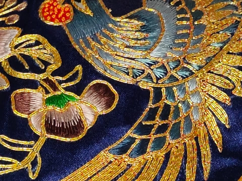 Phoenix Silk Embroidery Round Pillow Covers - photo 5