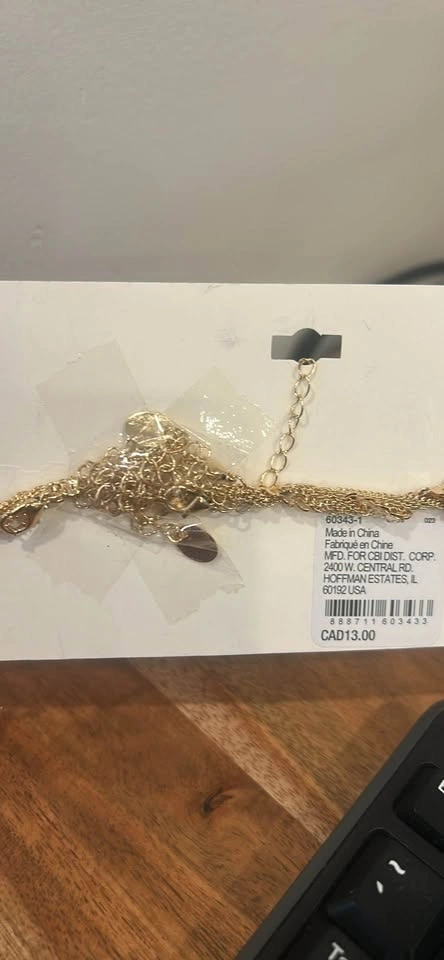 Claire's Gold-Tone Multi-Strand Charm chain set - photo 3