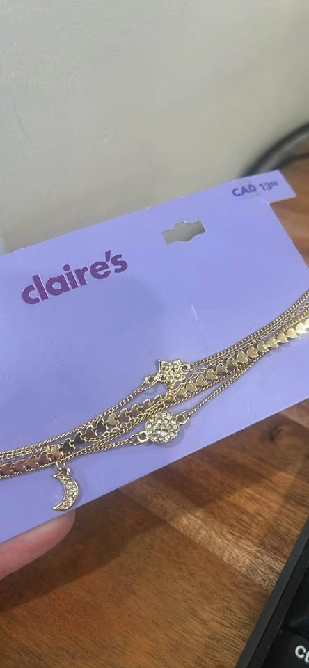 Claire's Gold-Tone Multi-Strand Charm chain set - photo 4
