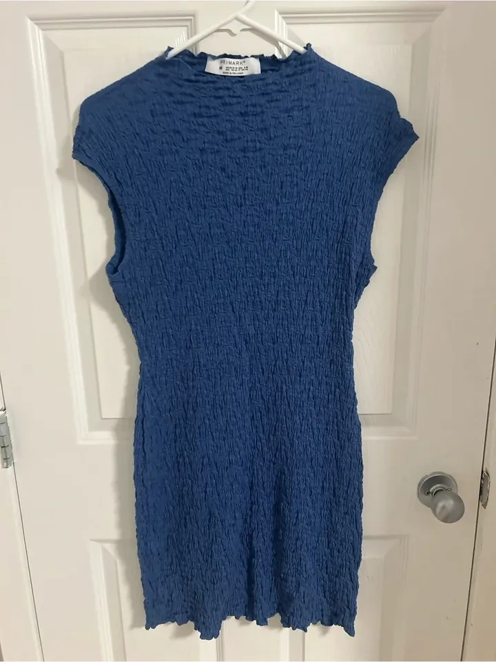 Blue Smocked Mini Dress - photo 4