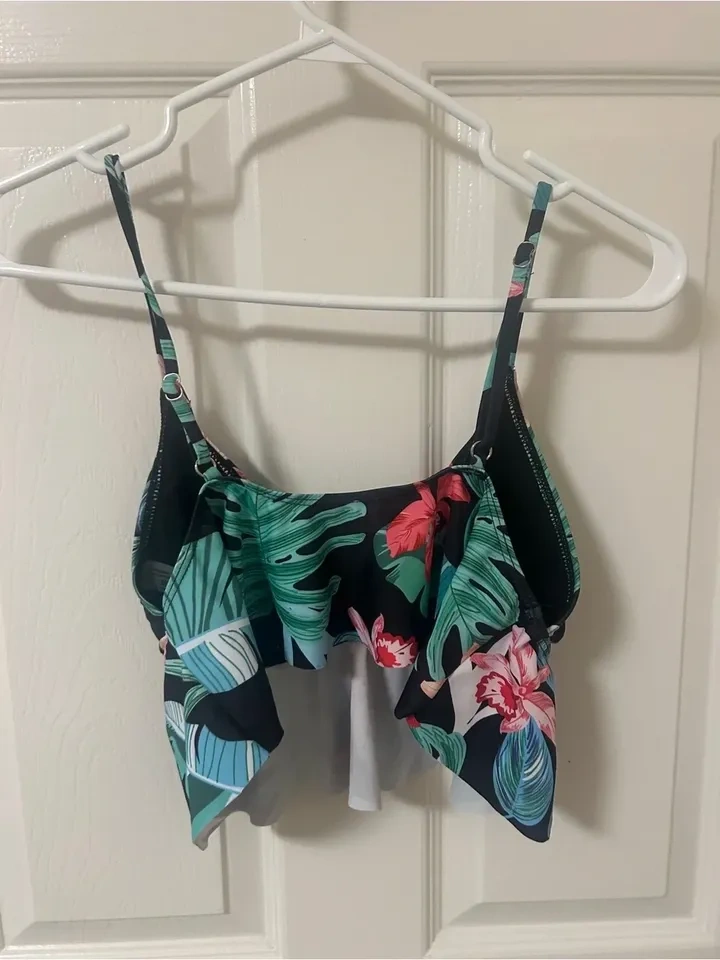 Tropical Floral Tankini Bikini Top - photo 3