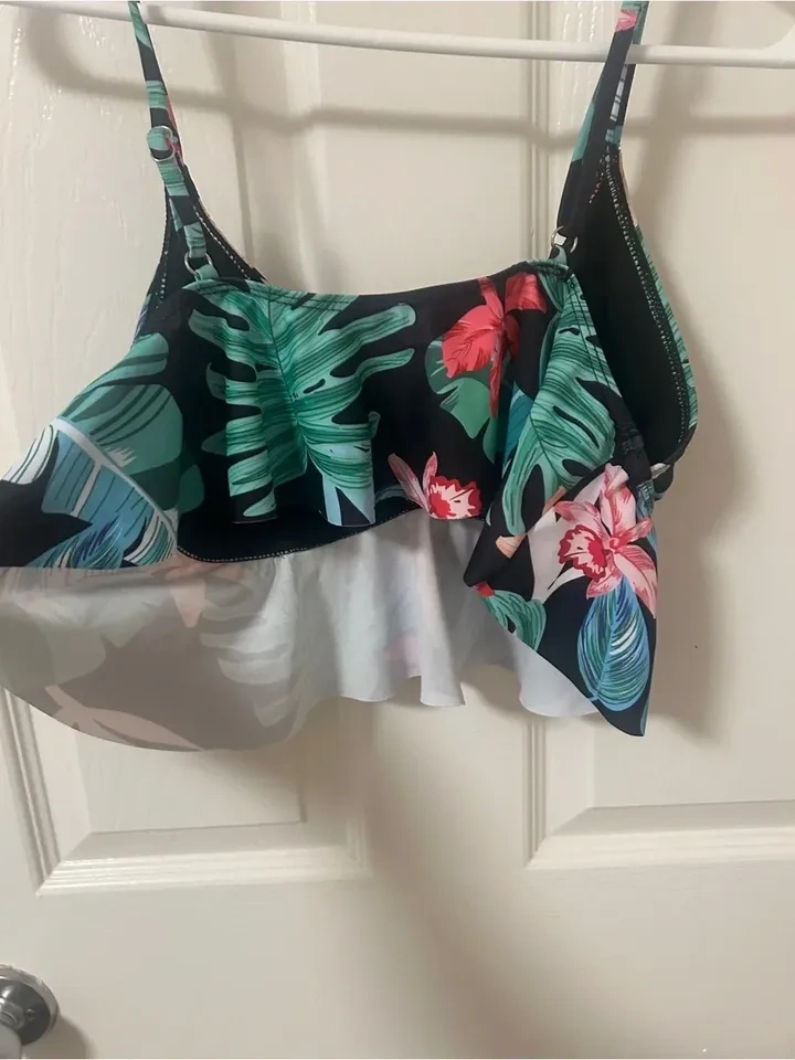 Tropical Floral Tankini Bikini Top - photo 4