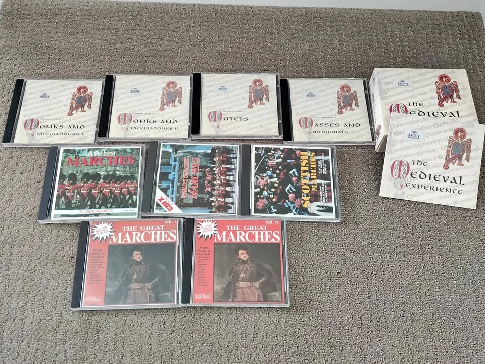 Instrumental - Various CD Marches / Medieval Music Lot - 9 CDs