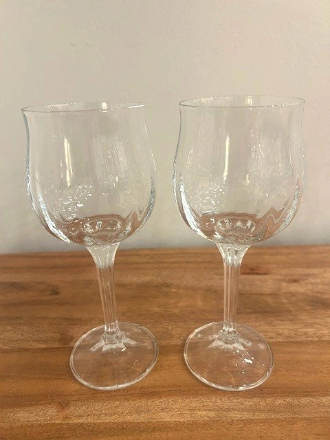 Clear Thumbprint Wine Glasses - Tulip Bowl Stemware - Set of 4 - photo 5