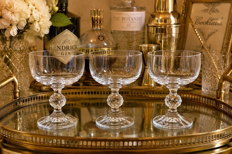 Vintage Champagne Coupe Glasses