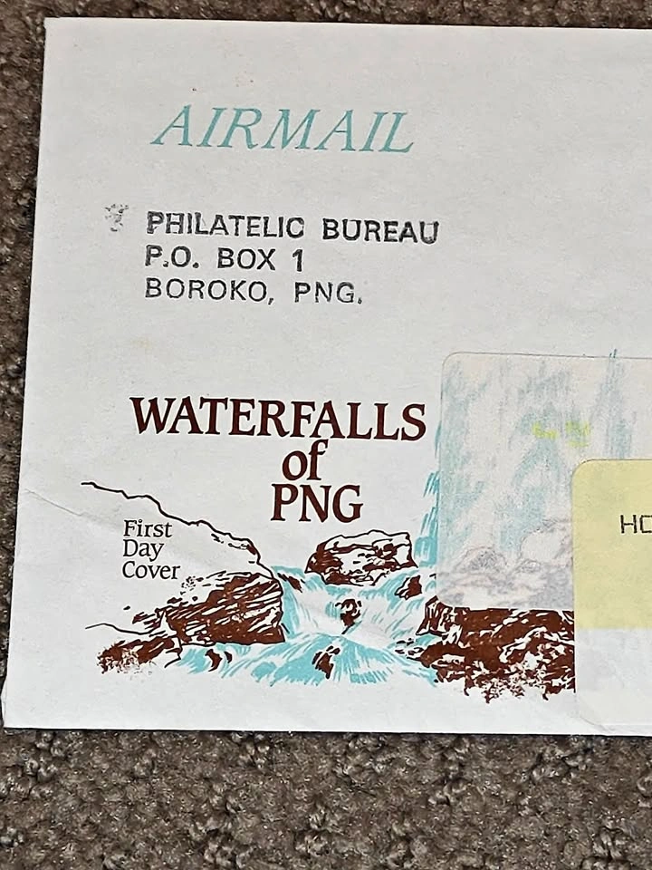 Papua New Guinea Philatelic Bureau Envelope - Waterfalls of PNG - photo 2