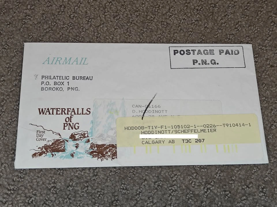 Papua New Guinea Philatelic Bureau Envelope - Waterfalls of PNG