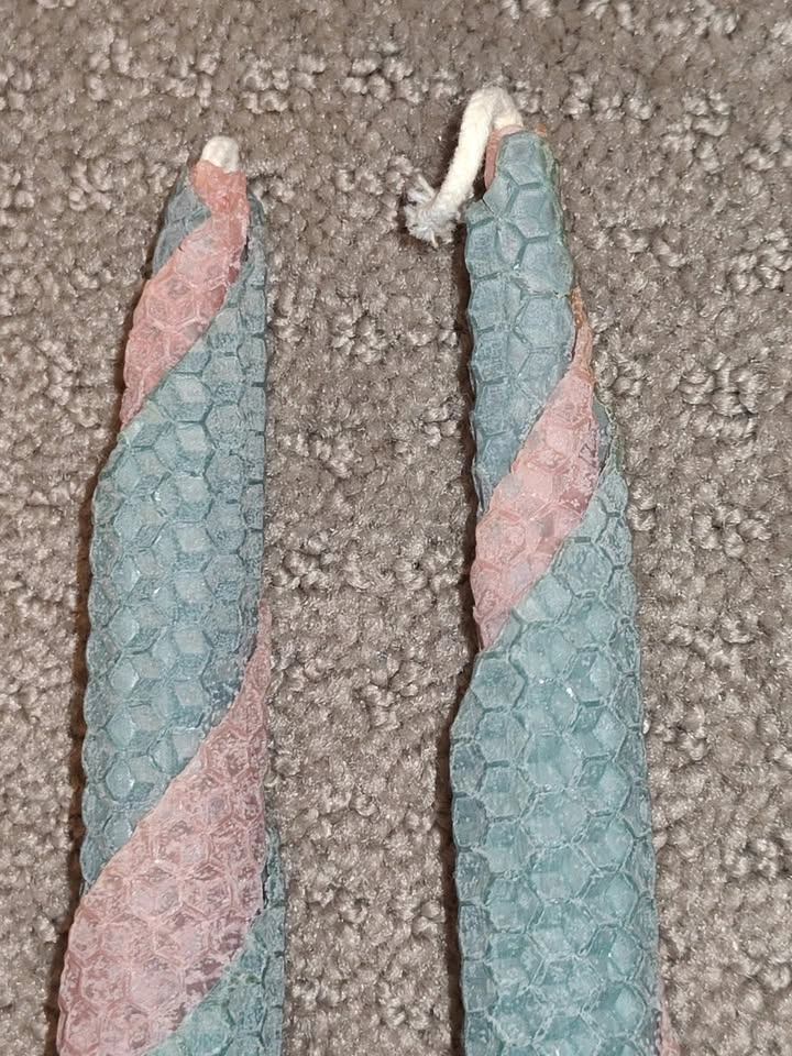 Handmade 100% Beeswax Taper Candles – Pair (8.5") - photo 4