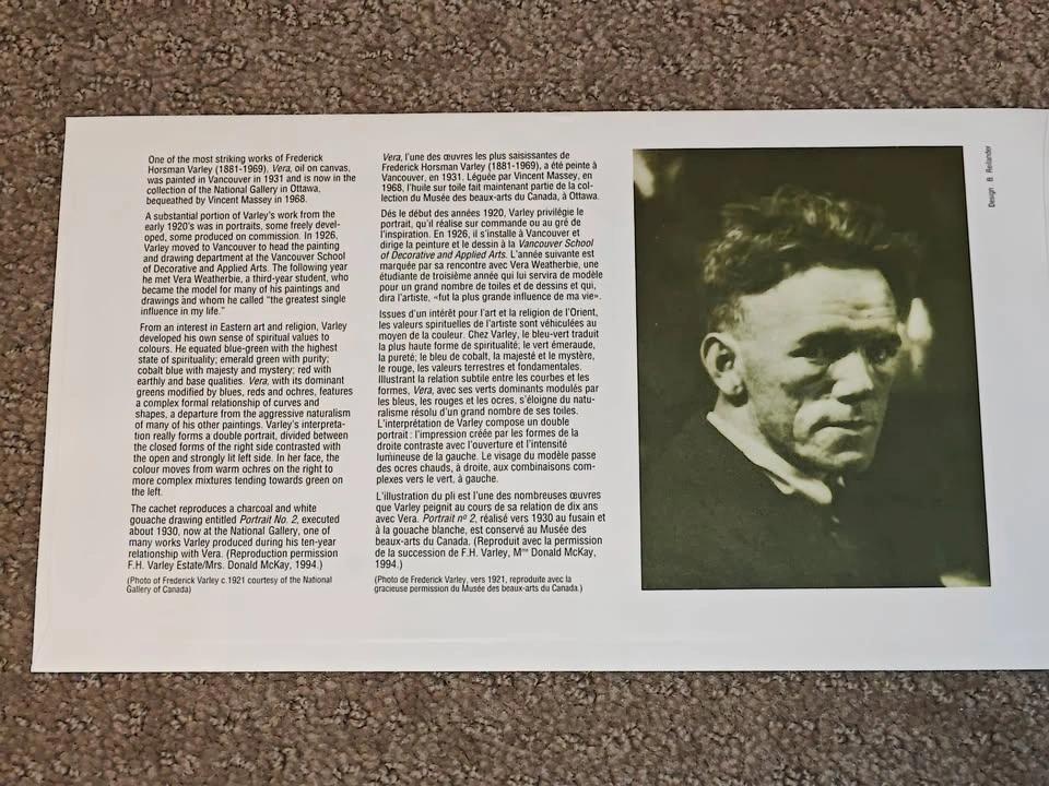 First Day Covers FDC - Frederick Varley "Vera" (Group of Seven) - photo 5