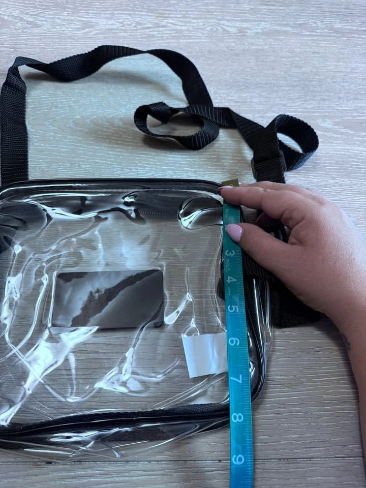 Clear black crossbody stadium bag with 76 Go Go Go patch - photo 4