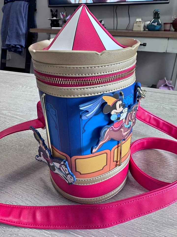 Loungefly Disney Brave Little Tailor Mickey Minnie Carousel Bag