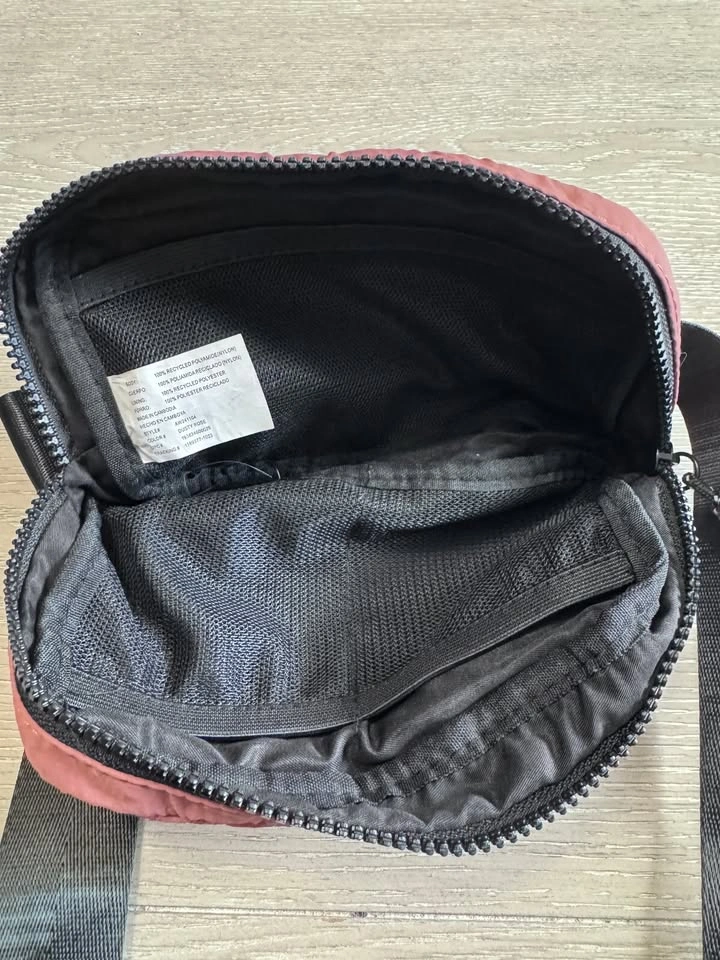 Pink nylon zip belt bag crossbody pouch - photo 3