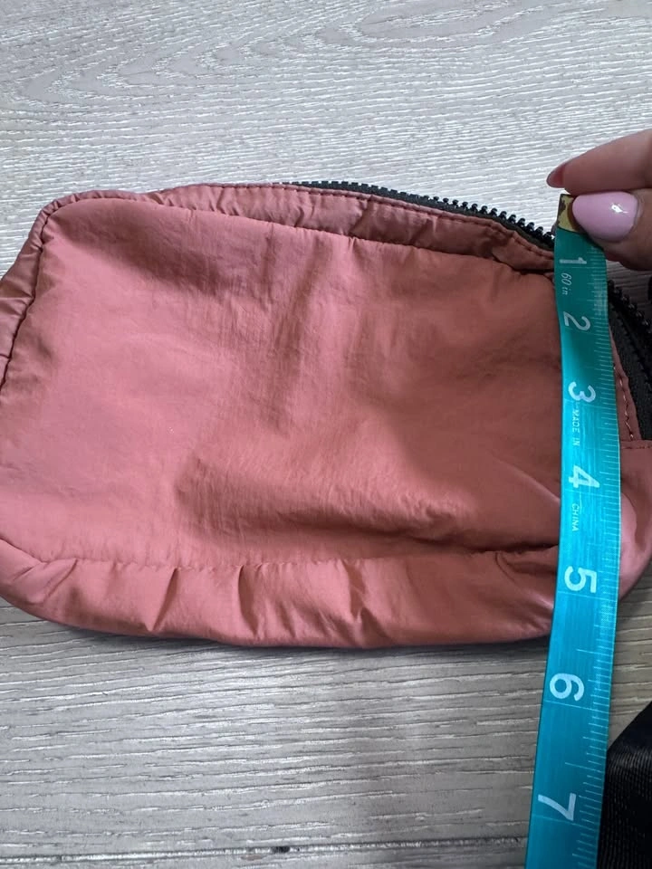 Pink nylon zip belt bag crossbody pouch - photo 5