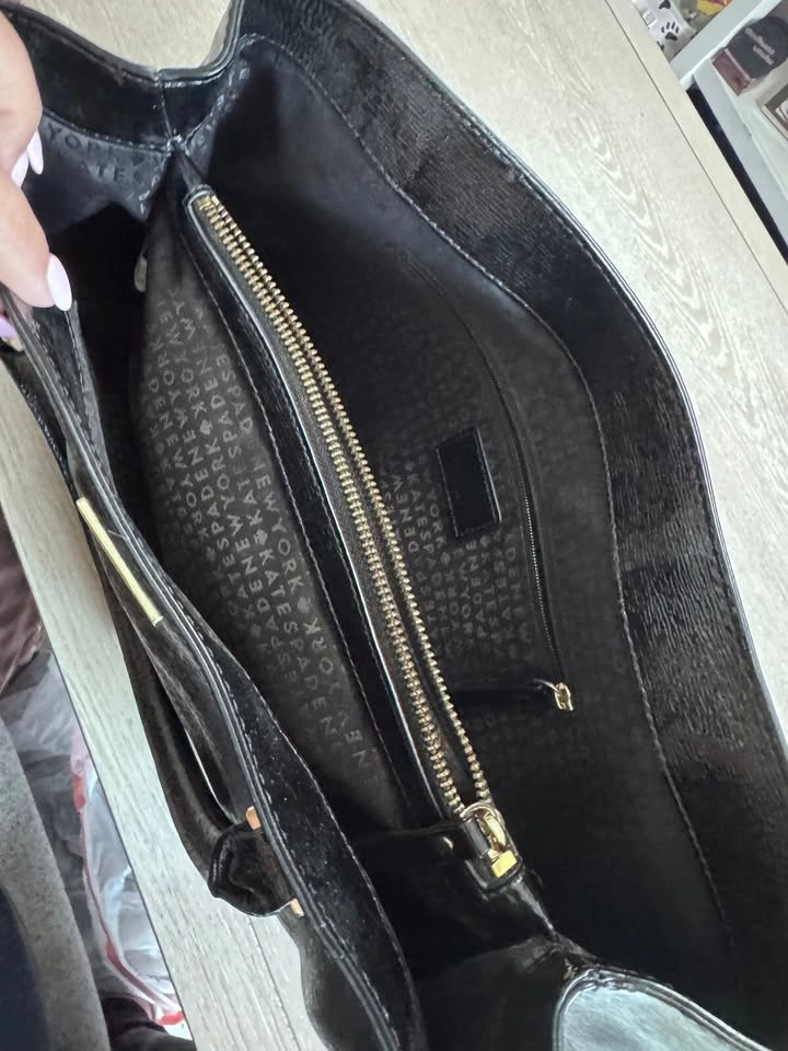 Kate Spade New York black patent leather tote bag - photo 4