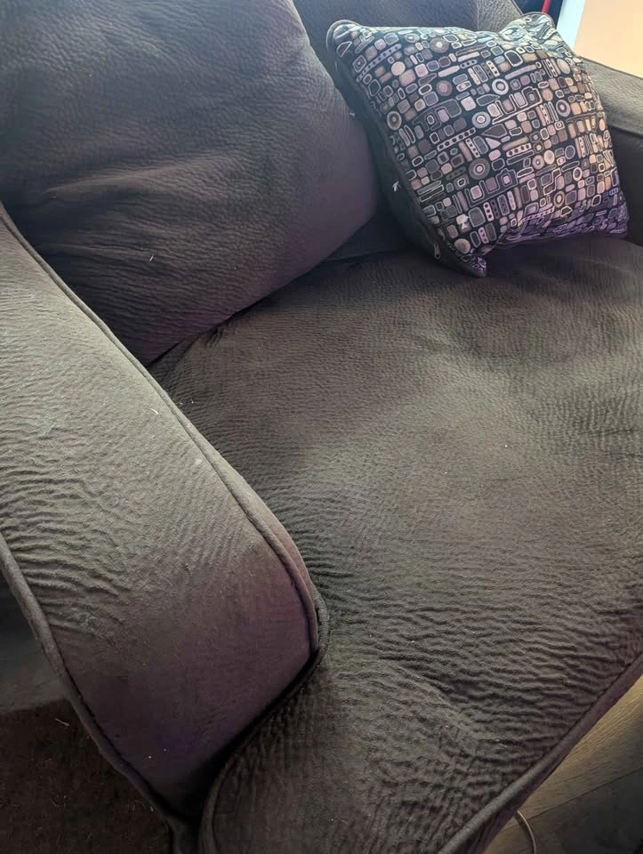 Oversized Brown Armchair & Matching Ottoman - photo 5