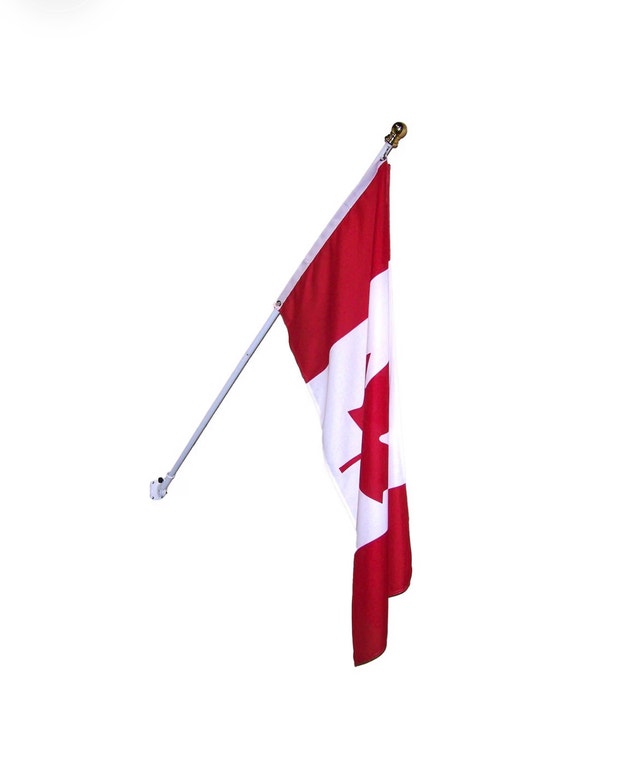 Canadian Flag with Indoor Outdoor Wall-Mount Flagpole - photo 2