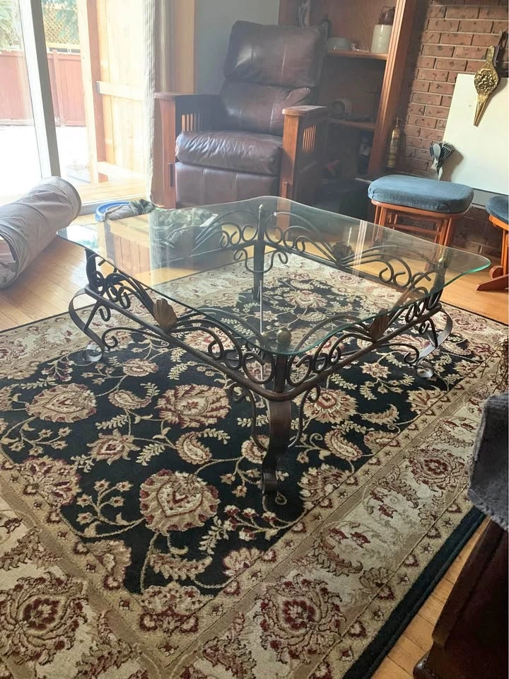 Glass Top Coffee Table and End Table